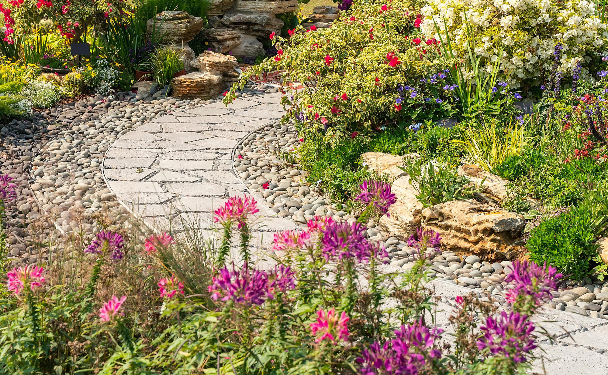Authentic Materials & Layered Planting